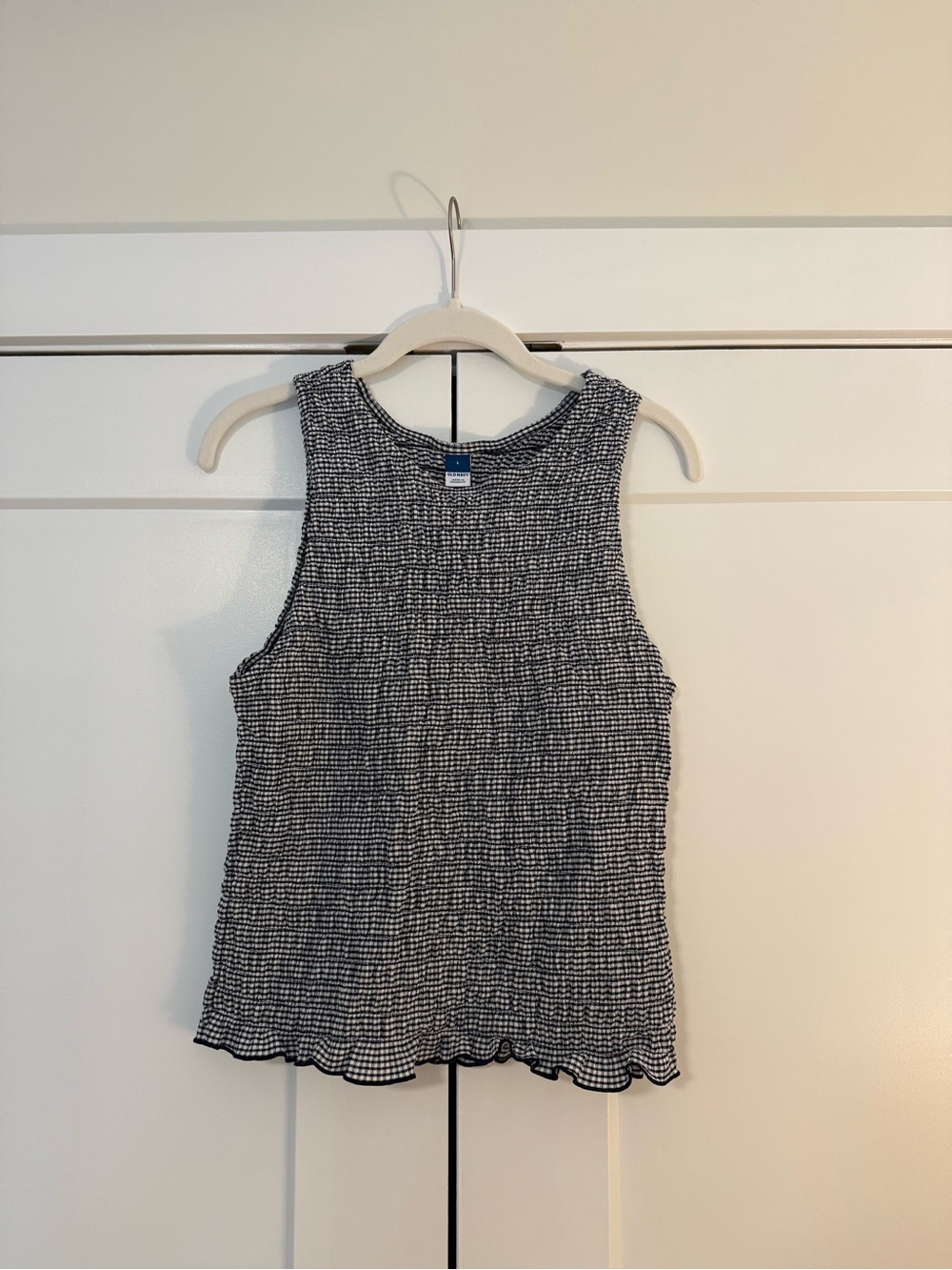 Old Navy Textured Tank with Ruffle Edge